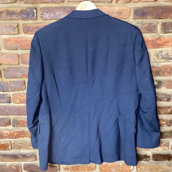 Kingsridge Vintage Navy Blue 2-Button Blazer Jacket Sports Coat Men's Size 46 - Picture 9 of 9